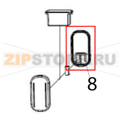 Water tank floater Hurakan HKN-ME709 Water tank floater Hurakan HKN-ME709Запчасть на деталировке под номером: 8
