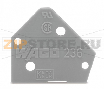 End plate; 1 mm thick; snap-fit type; blue Wago 236-400 