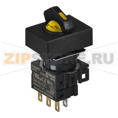 Переключатель селекторный, Ø отверстия: 16 мм Autonics S16SRT-L6YC5 