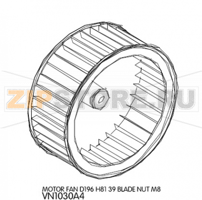 Motor fan D196 H81 39 blade nut M8 Unox XVC 715G Motor fan D196 H81 39 blade nut M8 Unox XVC 715GЗапчасть на деталировке под номером: 94Название запчасти на английском языке: Motor fan D196 H81 39 blade nut M8 Unox XVC 715G