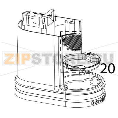 Trim band KitchenAid 5KVJ0111ECA Trim band KitchenAid 5KVJ0111ECAЗапчасть на деталировке под номером: 20