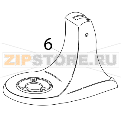Pedestal and foot white KitchenAid 5K45SSEWH Pedestal and foot white KitchenAid 5K45SSEWHЗапчасть на деталировке под номером: 6