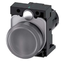 СВЕТОВОЙ ИНДИКАТОР КОМПАКТНЫЙ, 22MM, КРУГЛ., ПЛАСТИК, РАССЕИВАТЕЛЬ ПРОЗРАЧНЫЙ МАТОВЫЙ, С ДЕРЖАТЕЛЕМ, НОМ. НАПРЯЖЕНИЕ 110В АС, ВИНТОВЫЕ КЛЕММЫ Siemens 3SU1201-6AC70-1AA0