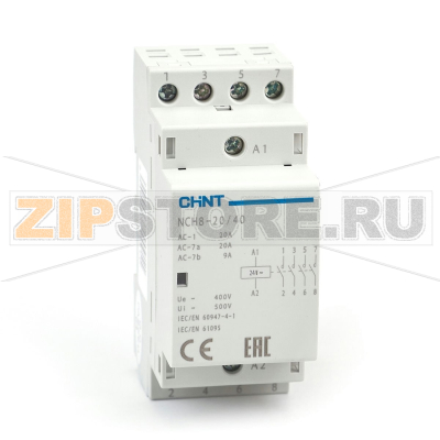Контактор модульный 20 А, 24 В, 4НО, 50 Гц Chint NCH8-20/40 