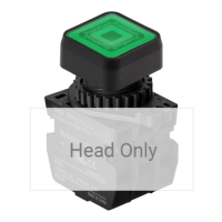 Выключатель кнопочный, Ø отверстия: 22/25 мм Autonics S2PRS-P3G
