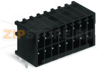 MCS MINI HD Вилка под пайку THR, 2-рядн.; 0.8 x 0.8 mm solder pin; угловые; 100% защита от неправильного подсоединения; Шаг контактов 3,5 мм; 2 x 17-полюсов; черные Wago 713-1437/105-000