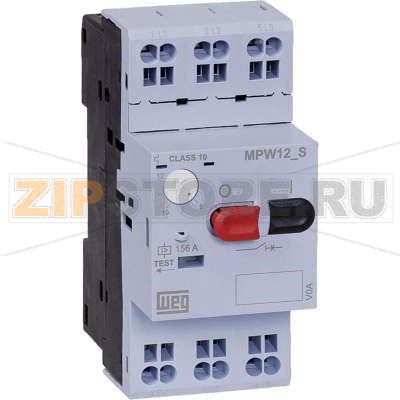 Автомат защиты двигателя 0.63 А, 1 шт WEG MPW12-3-C063S 