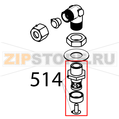 Ovens cleaning fulcrum Tecnoinox EFB06DSL Ovens cleaning fulcrum Tecnoinox EFB06DSLЗапчасть на деталировке под номером: 514