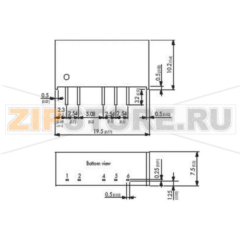 Преобразователь DC/DC, печатный монтаж, 5 V/DC, ±12 V/DC, 80 mA, 2 W Traco Power TMH 0512D 