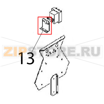 Shaped bar L&#039;&#039;  Angelo Po 1G1PE1EV Shaped bar L''  Angelo Po 1G1PE1EVЗапчасть на деталировке под номером: 13