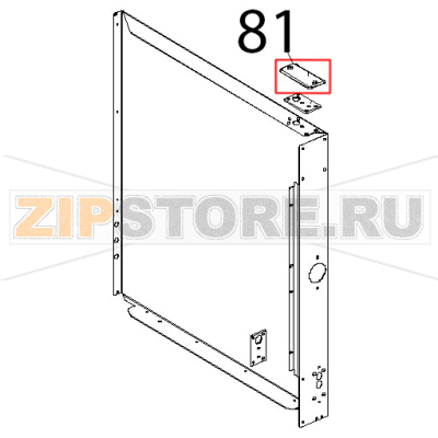 Piastrina coprifori Unox XVC 204 Piastrina coprifori Unox XVC 204Запчасть на деталировке под номером: 81