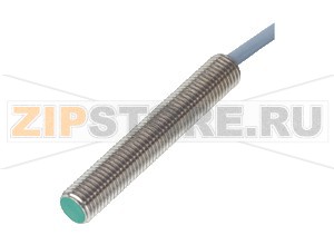 Индуктивный датчик Inductive sensor NBB2-8GM50-E0 Pepperl+Fuchs General specificationsSwitching functionNormally open (NO)Output typeNPNRated operating distance2 mmInstallationflushOutput polarityDCAssured operating distance0 ... 1.62 mmReduction factor rAl 0.45Reduction factor rCu 0.35Reduction factor r304 0.75Nominal ratingsOperating voltage10 ... 30 VSwitching frequency0 ... 1500 HzHysteresistyp. 5%Reverse polarity protectionreverse polarity protectedShort-circuit protectionpulsingVoltage drop&le 3 VOperating current0 ... 100 mAOff-state current0 ... 0.5 mA typ. 0.1 &microANo-load supply current&le 15 mASwitching state indicatorLED, yellowFunctional safety related parametersMTTFd2740 aMission Time (TM)20 aDiagnostic Coverage (DC)0 %Approvals and certificatesUL approvalcULus Listed, General PurposeCSA approvalcCSAus Listed, General PurposeCCC approvalCCC approval / marking not required for products rated &le36 VAmbient conditionsAmbient temperature-25 ... 70 °C (-13 ... 158 °F)Mechanical specificationsConnection typecable PVC , 2 mCore cross-section0.14 mm2Housing materialbrass, nickel-platedSensing faceLCPHousing diameter8 mmDegree of protectionIP67