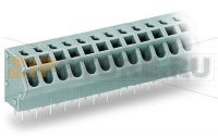 Клемма на печатную плату; 2,5 мм; Шаг контактов 5/5,08 мм; 12-пол.; PUSH WIRE®; 2,50 mm; серые Wago 254-462