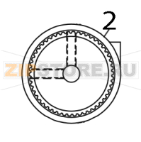 Pulley, main platen (8 dots/mm and 12 dots/mm) Zebra 105SE
