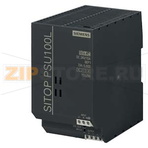 SITOP PSU100L 24 V/10 A, СТАБИЛИЗИРОВАННЫЙ БЛОК ПИТАНИЯ, ВХОД: ~120/230 В, ВЫХОД: =24 В/10 A Siemens 6EP1334-1LB00 