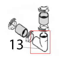 Rubber intake pipe fitting Angelo Po C165D