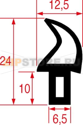 GUARNIZIONE PORTA FORNO 1845 mm 