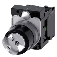 ПОВОРОТНЫЙ ПЕРЕКЛЮЧАТЕЛЬ С КЛЮЧОМ RONIS, 22MM, КРУГЛЫЙ, ПЛАСТИК С МЕТАЛЛИЧЕСКИМ ФРОНТАЛЬНЫМ КОЛЬЦОМ, NO. ЗАМКА SB30, С 2 КЛЮЧАМИ, 2 КОММУТАЦИОННЫХ ПОЛОЖЕНИЯ O-I, С ФИКСАЦИЕЙ, УГОЛ ПЕРЕКЛЮЧЕНИЯ 90 ГРАД., 10:30Ч/13:30Ч, ПОЛОЖЕНИЯ ИЗВЛЕЧЕНИЯ КЛЮЧА: O+I, С ДЕ