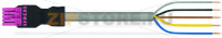 pre-assembled connecting cable; Eca; Socket/open-ended; 5-pole; Cod. B; 4m; 1,00 mm; pink Wago 891-8995/105-407