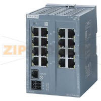 SCALANCE XB216 managed Layer 2 IE Switch, 16x IEC 62443-4-2 certified; 10/100 Mbps RJ45 ports, 1x console port, diagnostics LED redundant power supply; temp. range 0 to +60 &#176;C attachment to DIN rail; Default EtherNet/IP Siemens 6GK5216-0BA00-2TB2