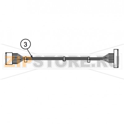 Кабель термоголовки 4&quot; PWR Datamax A-4606 Mark II LH Кабель термоголовки 4" PWR Datamax A-4606 Mark II LHЗапчасть на сборочном чертеже под номером: 3Название запчасти Datamax на английском языке: CABLE ASSY 4" PRINTHEAD PWR