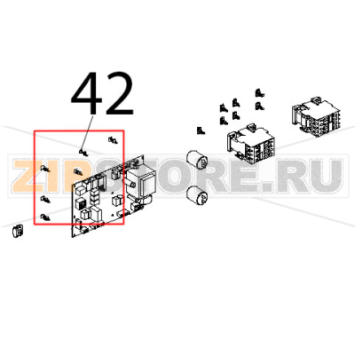 Supporto per scheda 24POT98 Unox XVC 504 Supporto per scheda 24POT98 Unox XVC 504Запчасть на деталировке под номером: 42
