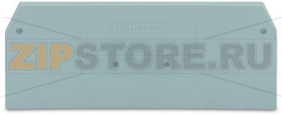 End and intermediate plate; 2.5 mm thick; gray Wago 280-324 