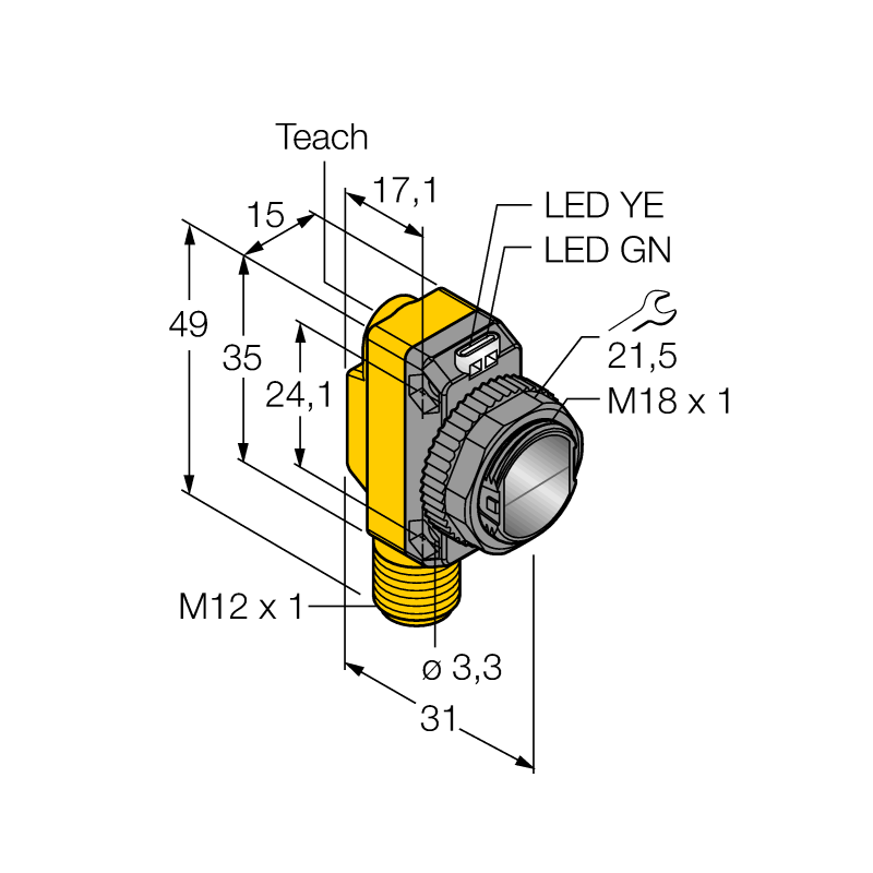 Датчик фотоэлектрический Turck QS18EN6LPQ8 