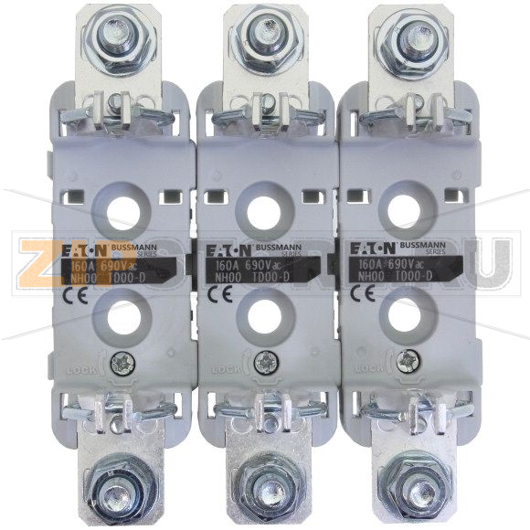 Держатель предохранителей, 160 A, AC 690 В, NH00, 3P, IEC Eaton 690V, 160A, Three-pole 