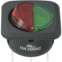 Переключатель клавишный 250 В/AC, 10 А, 1 x вкл/вкл TRU Components TC-R13-203CL3-01-BGRGR5