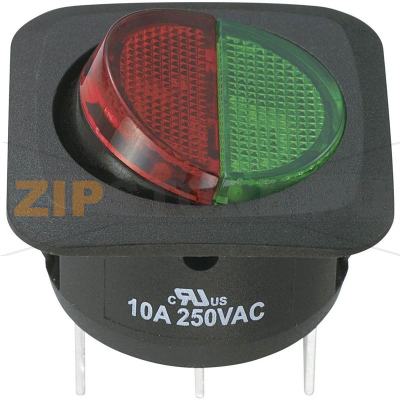 Переключатель клавишный 250 В/AC, 10 А, 1 x вкл/вкл TRU Components TC-R13-203CL3-01-BGRGR5 