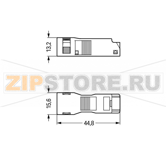Корпус разгрузки натяжения; 2-пол.; с фиксирующим зажимом; для 1 кабеля; 3,8 – 8,2 мм; 30 mm; черные Wago 890-502 