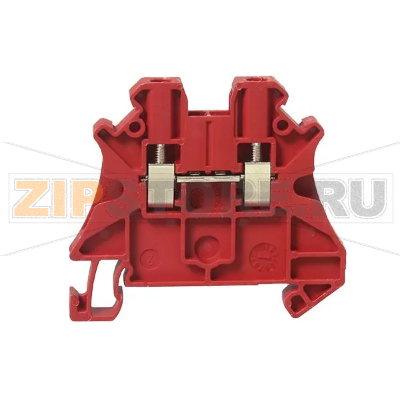 Клемма проходная, универсальная, красная CHIKU RUT 2,5 RD 