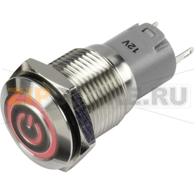 Кнопка 48 В/DC, 2 А, 1 x вкл/вкл, с фиксацией, IP65, 1 шт TRU Components LAS2GQF-11ZET/R/12V/S/P 