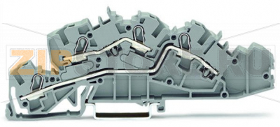 Многоуровневые клеммы для монтажа; 3; L/L; Push-in CAGE CLAMP®; 4,00 mm; серые Wago 2005-7642 