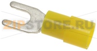 КАБЕЛЬНАЯ КЛЕММА С ВИЛКОЙ ЖЕЛТАЯ Ø 4,3 MM 100 ШТ
