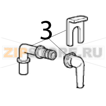 Abgewinkeltes zulaufrohr Scotsman EC 126 AS Abgewinkeltes zulaufrohr Scotsman EC 126 ASЗапчасть на деталировке под номером: 3
