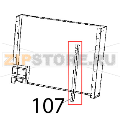 Guida guarnizione lat. Unox XL 413 Guida guarnizione lat. Unox XL 413Запчасть на деталировке под номером: 107