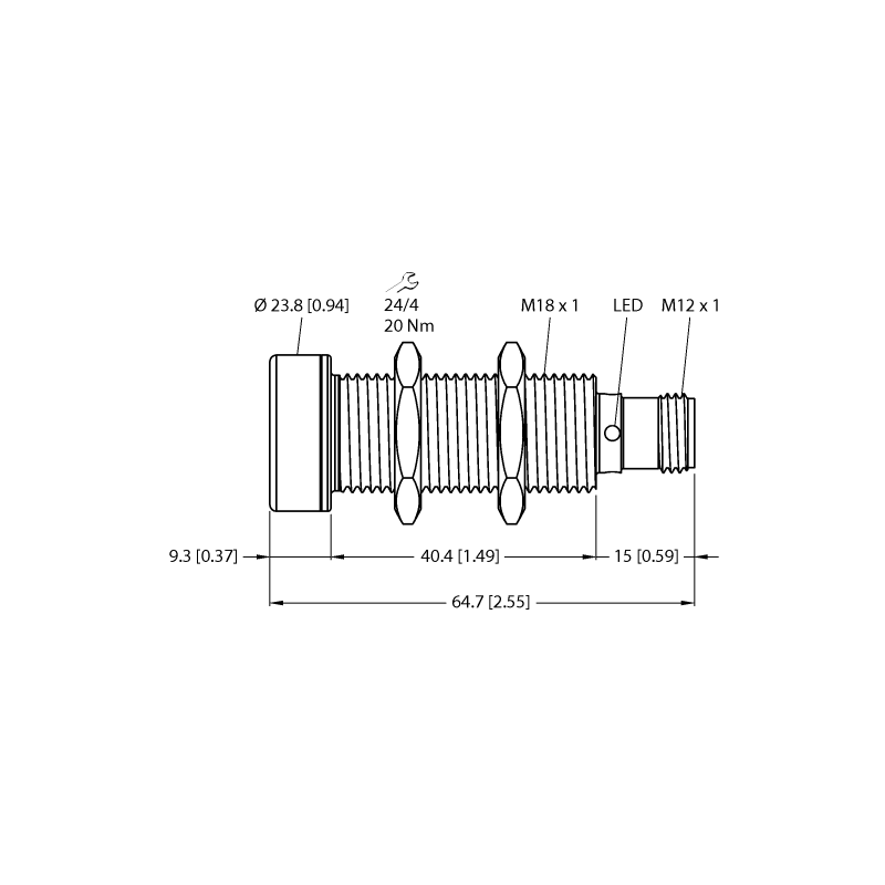 Датчик ультразвуковой Turck RU100U-EMT18M-UP8X2-H1151 