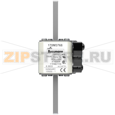 Предохранитель, 350 A, AC 690 В, 200 кА, size 1, 45x59x148 мм, aR, IEC UL Eaton FUSE 350A 690V 