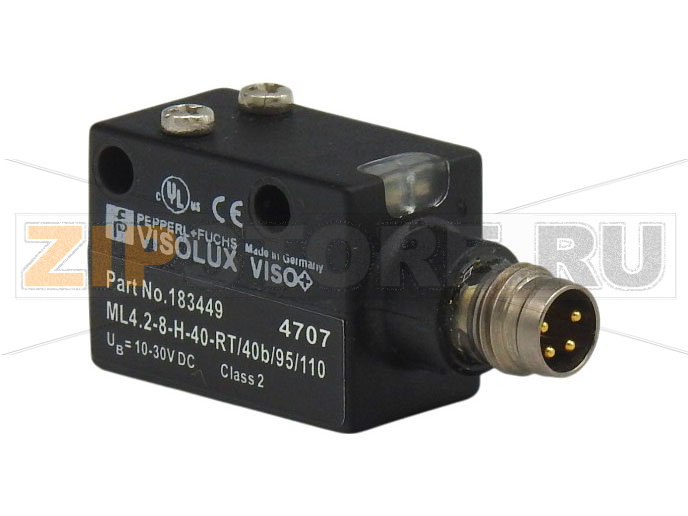 Диффузный датчик Background suppression sensor ML4.2-8-H-40-RT/40b/95/110 Pepperl+Fuchs Описание оборудованияTriangulation sensor with background suppression for complex applications, miniature design, 40&nbspmm detection range, red light, light/dark on, push-pull output, M8 plug