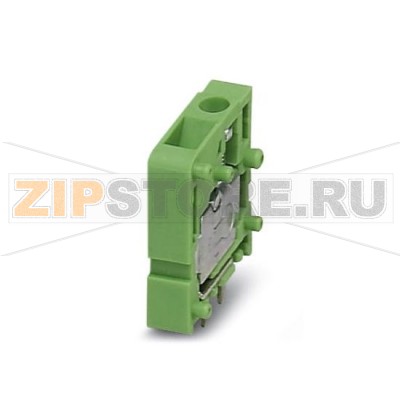 Клеммы для печатного монтажа Phoenix Contact FRONT 2,5-V/SA 5-EX Номинальный ток: 24 А, Номинальное напряжение: 320 В, Номинальный ток (Ex): 22 А, Номинальное напряжение (Ex): 176 В, Размер шага: 5 мм, Полюсов: 1, Тип подключения: Винтовые зажимы, Монтаж: пайка, Направление подключения, проводник / печатная плата: 90 °, Цвет: зеленый, Возможна установка в ряд модулей с различным количеством полюсов (контактов)!.Минимальный заказ: 50 шт.Упаковка: 50 шт.
