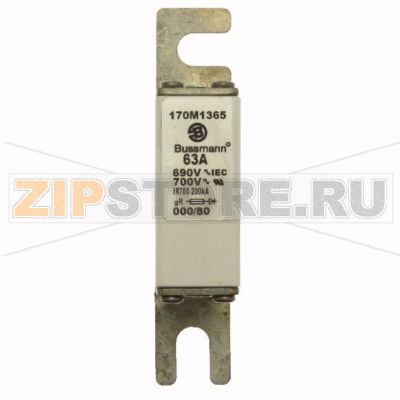Предохранитель, 63 A, AC 690 В, 200 кА, DIN 000, 21x40x100 мм, gR, DIN, IEC Eaton FUSE 63A 690V 