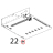 Piedino quadro 35x35, H26, nylon caricato vetro grigio Unox XF 130