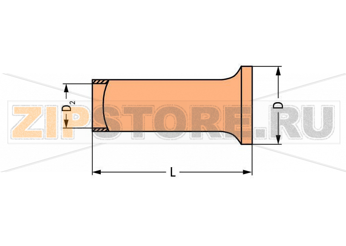 Ferrule; Sleeve for 0.34 mm / AWG 24; uninsulated; electro-tin plated Wago 216-152 