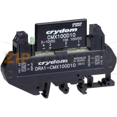 Реле твердотельное на DIN-рейку 3 А, 60 В/DC, 1 шт Crydom DRA1-MPDCD3 