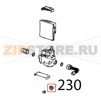 Dado 3/8&quot; gas femm 22x7 ottone ot Unox XBC 615EG Dado 3/8" gas femm 22x7 ottone ot Unox XBC 615EGЗапчасть на деталировке под номером: 230