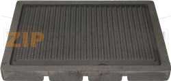 COOKING PLATE RIBBED 445x360 mm 