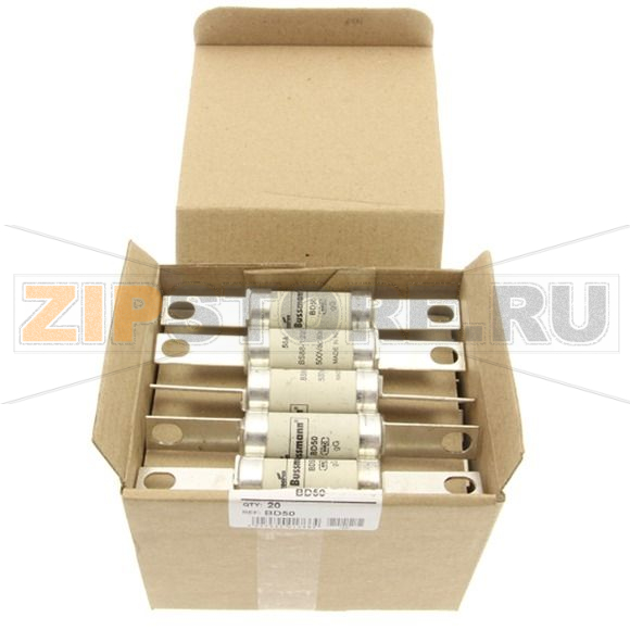 Предохранитель, 50 A, AC 500 В, 80 кА, BS88, 21x129 мм, gL/gG, BS Eaton 50AMP 500V AC/250V DC 