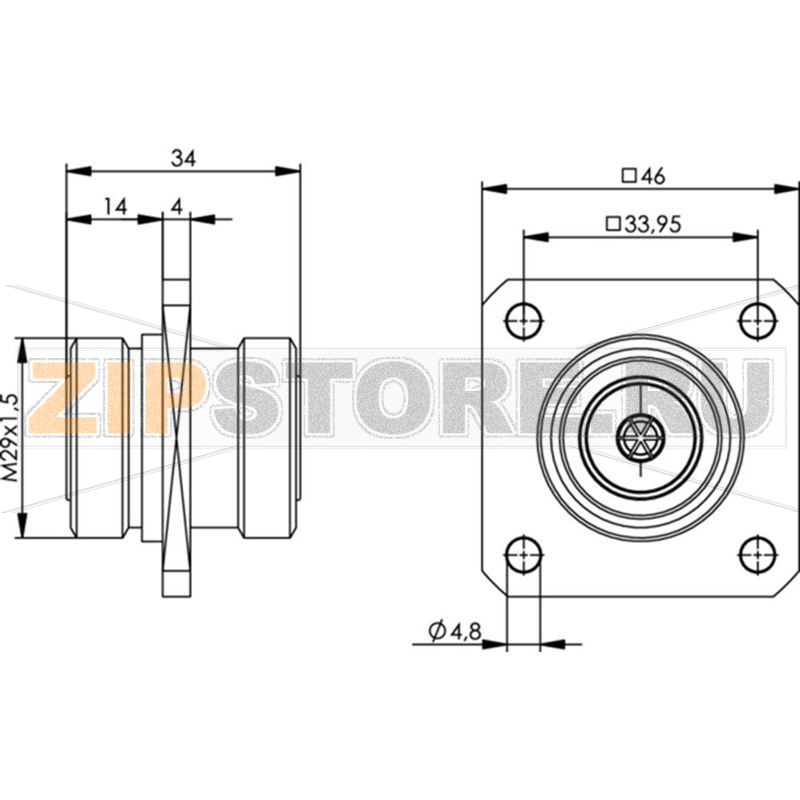 Разъем DIN 7-16, 1 шт Telegärtner J01123A0002 